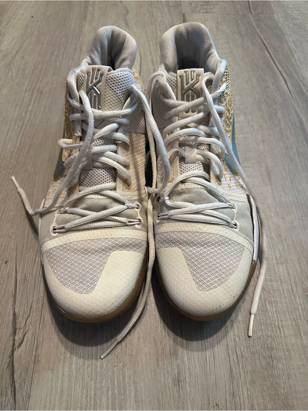 Nike White and Light Blue Athletic Sneaker